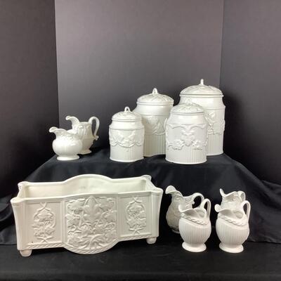 5117 11 pc White Pottery Villa Verde by Kari Walmsley