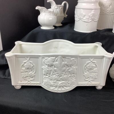 5117 11 pc White Pottery Villa Verde by Kari Walmsley