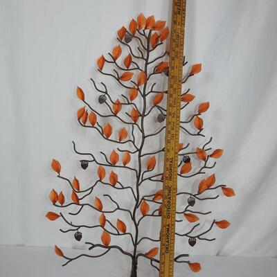 Fall leaves metal art