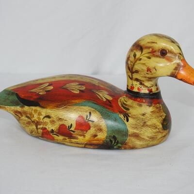 Vintage painted duck