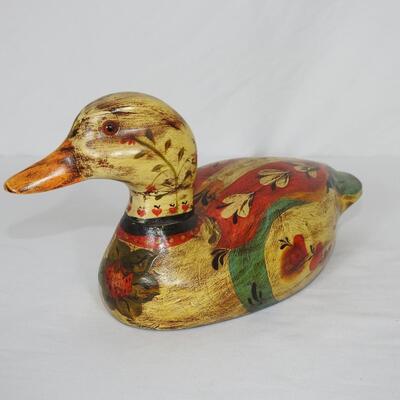 Vintage painted duck