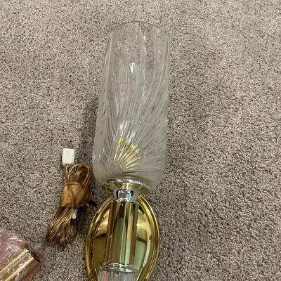 Vintage Crystal Torchiere Sconce