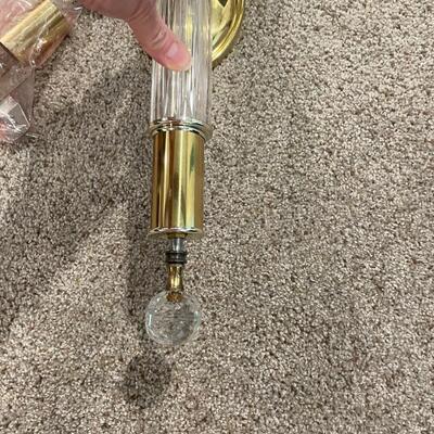 Vintage Crystal Torchiere Sconce