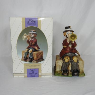Willie the trumpeter clown figurine