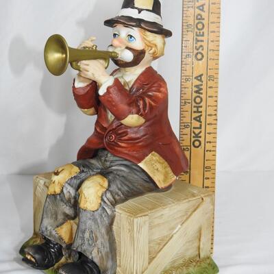 Willie the trumpeter clown figurine