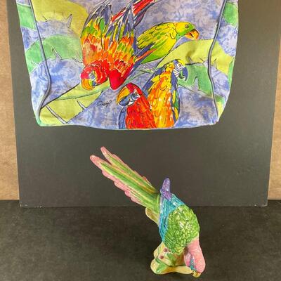 Lot 142. Lynn Chase Macaw and Beach Tote