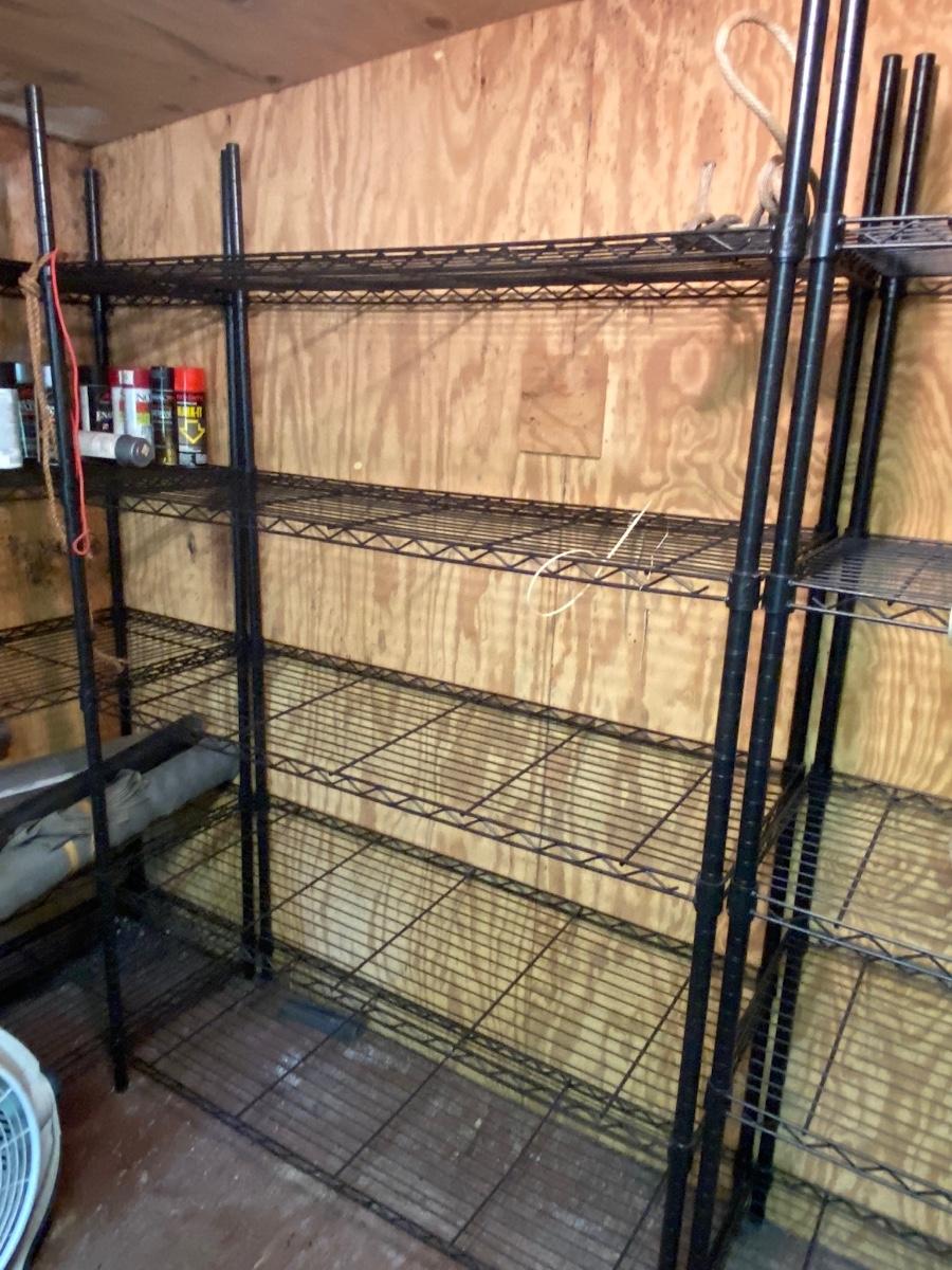 Black Metal Storage Shelf