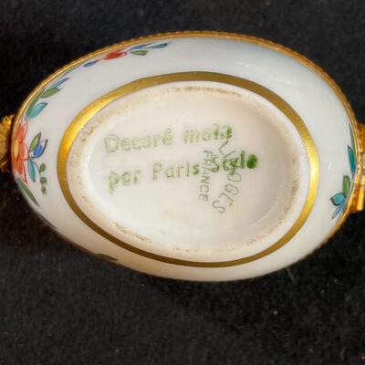 Lot 160. Two Vintage Porcelain Egg Trinket Boxes