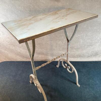 Lot 163. Antique Marble-top Side Table