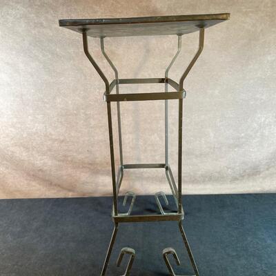 Lot 164. Antique Hand-painted Marble-top Side Table