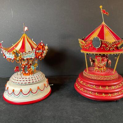 Lot 179. Two Carousel Music Boxes