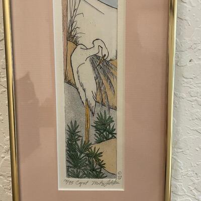 Lot 181.5. Mitzi Johnston Egret Print