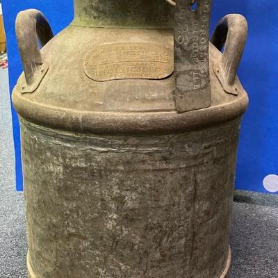 Old metal milk/cream can