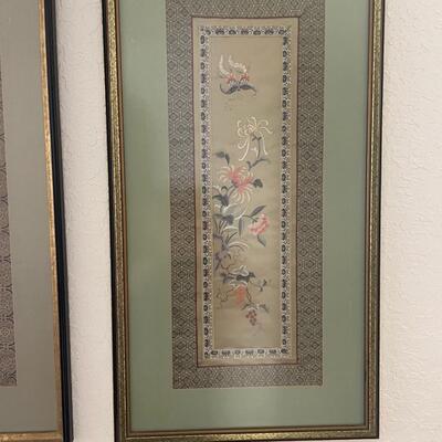 Lot 186. Two Framed Chiese Silk Embroidery