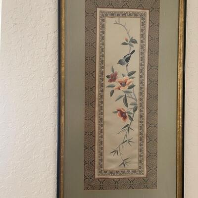 Lot 186. Two Framed Chiese Silk Embroidery