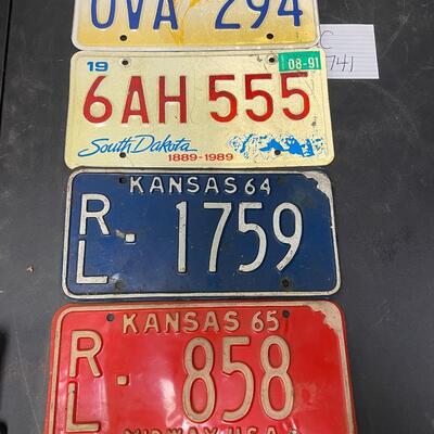 Lot of license plates