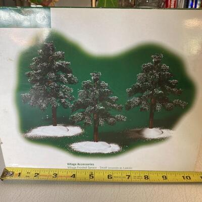 Department 56 ~ Village Frosted Spruce small set of 3