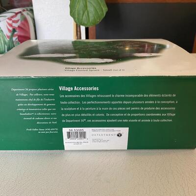 Department 56 ~ Village Frosted Spruce small set of 3