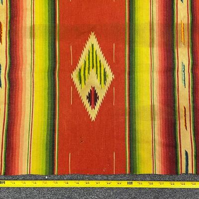 Vtg Mexican Serape Saltillo runner