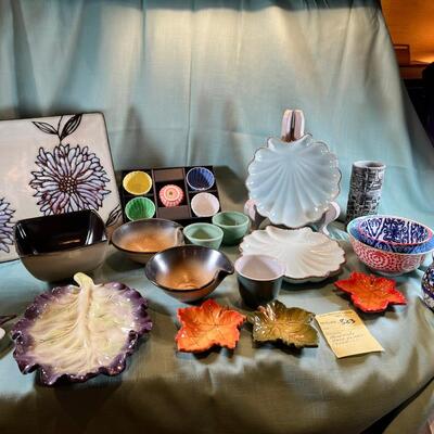 Handmade Hand painted and other shaped Ceramic dishes