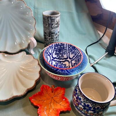 Handmade Hand painted and other shaped Ceramic dishes