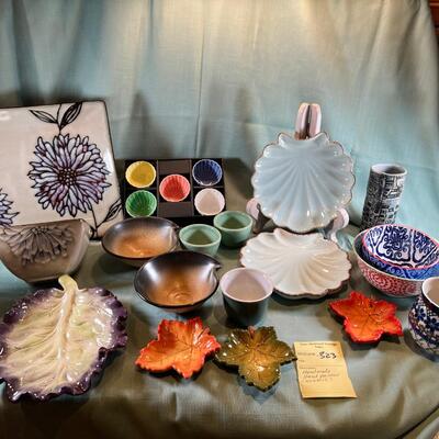 Handmade Hand painted and other shaped Ceramic dishes