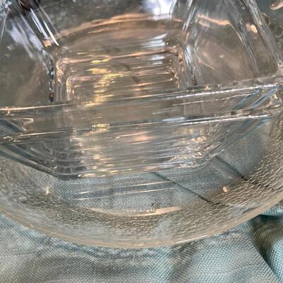 French Glass ware, Duralux, Arcoroc, set of  Pyrex bowls, leaf Serving plate