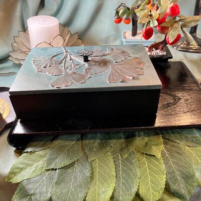 Ginko and Jade trees Oriental collectibles