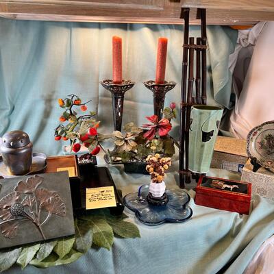Ginko and Jade trees Oriental collectibles