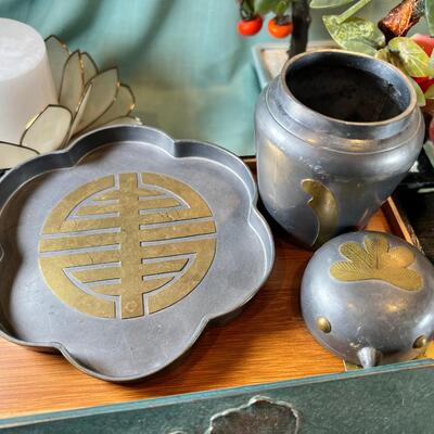 Ginko and Jade trees Oriental collectibles