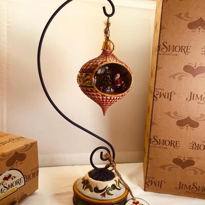 Jim Shore New in Box Disney Christmas ornament with Diarama, and musical Holder