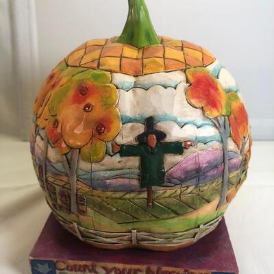 Jim Shore Count Your Blessings Pumpkin: 118757. Heartwood Creek Collection