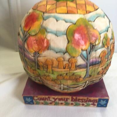 Jim Shore Count Your Blessings Pumpkin: 118757. Heartwood Creek Collection