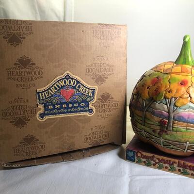 Jim Shore Count Your Blessings Pumpkin: 118757. Heartwood Creek Collection