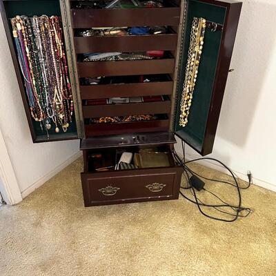 Solid Cherry  wood Jewelry Armoire Contents not included