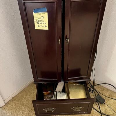 Solid Cherry  wood Jewelry Armoire Contents not included
