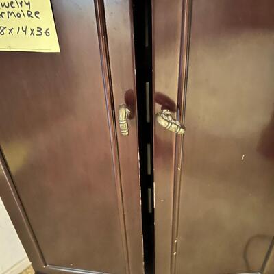 Solid Cherry  wood Jewelry Armoire Contents not included