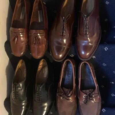 4 pair Men’s Classic All Leather Designer Shoes, size 9