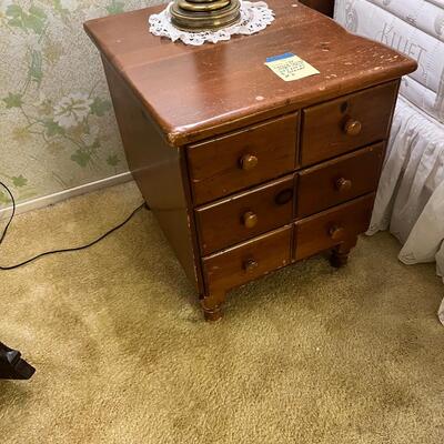 Country Night Stand #2  Cherry Wood 3 Drawer