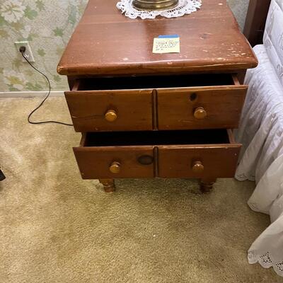 Country Night Stand #2  Cherry Wood 3 Drawer