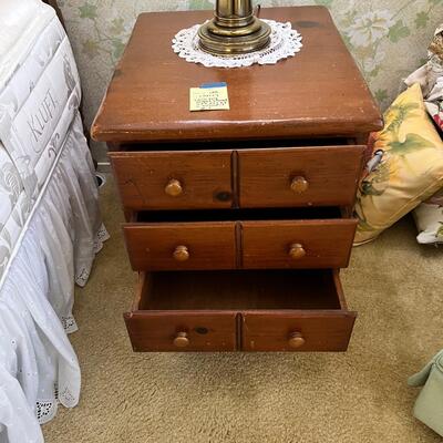 Country Night Stand #1 Cherry Wood 3 Drawer