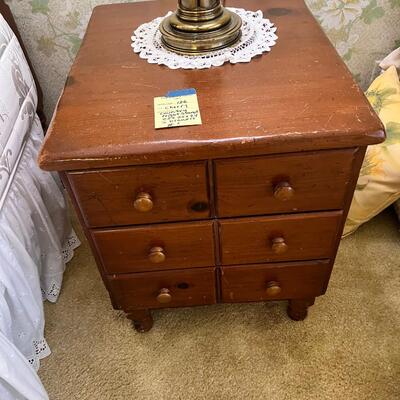 Country Night Stand #1 Cherry Wood 3 Drawer