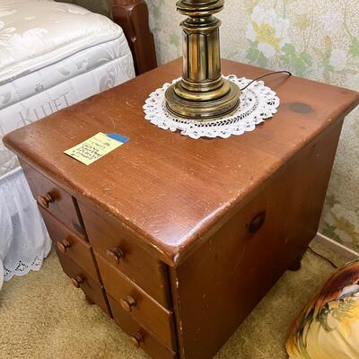 Country Night Stand #1 Cherry Wood 3 Drawer