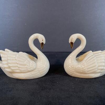 Lot 199  Pair of Lenox Swans