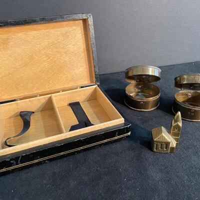 Lot 215  Vintage Leather Box