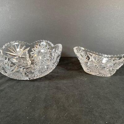 Lot 221. Vintage Cut Glass Bowls