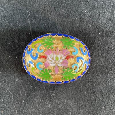 Lot 222. Vintage Asian Porcelain Vase and Cloisonne Box