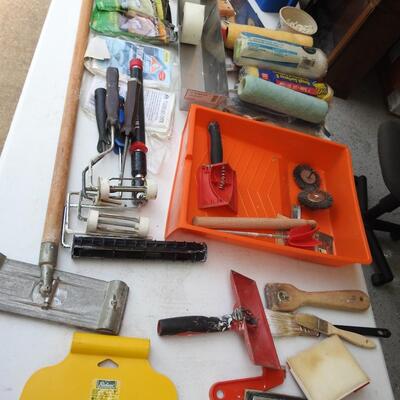 Grouping of painters supplies