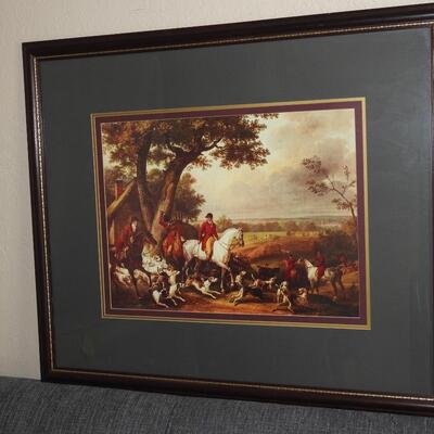 Beautiful large hunt scene print
