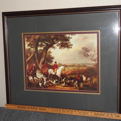 Beautiful large hunt scene print